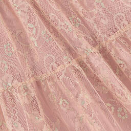EIRENE-Girls Rose Pink Lace Dress | Childrensalon Outlet