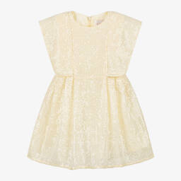 EIRENE-Girls Sparkling Ivory Occasion Dress | Childrensalon Outlet