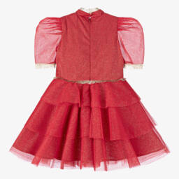 EIRENE-Girls Sparkling Tulle Bow Dress | Childrensalon Outlet