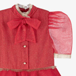 EIRENE-Girls Sparkling Tulle Bow Dress | Childrensalon Outlet