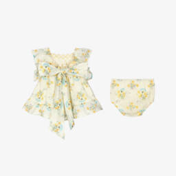 EIRENE-Girls Sunshine Cotton Floral Frock | Childrensalon Outlet
