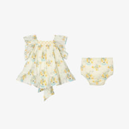 EIRENE-Girls Sunshine Cotton Floral Frock | Childrensalon Outlet