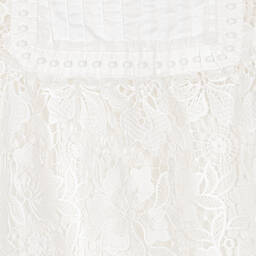 إيرين-فستان دانتيل لون أبيض | Childrensalon Outlet