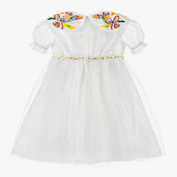 EIRENE-Girls White Tulle Tutu Dress | Childrensalon Outlet