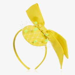 EIRENE-Girls Yellow Crêpe Hairband | Childrensalon Outlet