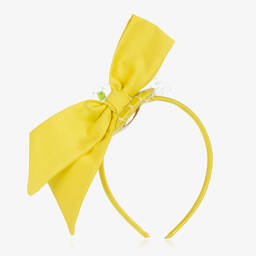 EIRENE-Girls Yellow Crêpe Hairband | Childrensalon Outlet