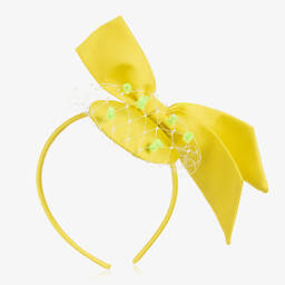 EIRENE-Girls Yellow Crêpe Hairband | Childrensalon Outlet