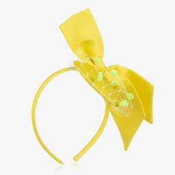 EIRENE-Girls Yellow Crêpe Hairband | Childrensalon Outlet