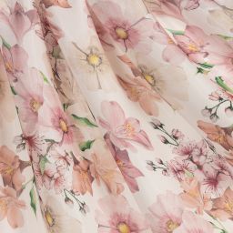 EIRENE-فستان ساتان لون عاجي و زهري | Childrensalon Outlet