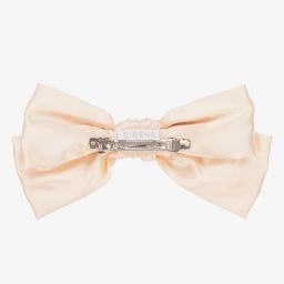 EIRENE-Peach Pink Bow Hairclip (22cm) | Childrensalon Outlet