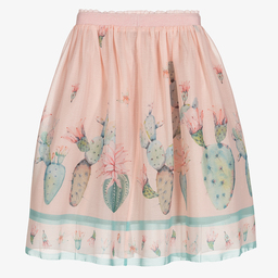 EIRENE-Pink Chiffon Cactus Skirt | Childrensalon Outlet