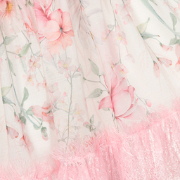 EIRENE-Pink Chiffon & Lace Dress | Childrensalon Outlet