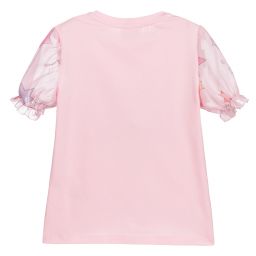 EIRENE-Розовая хлопковая футболка с единорогом | Childrensalon Outlet