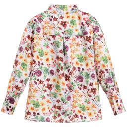 إيرين-بلوز ساتان لون زهري بطبعة ورود | Childrensalon Outlet