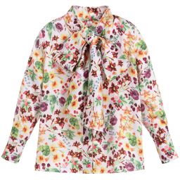 إيرين-بلوز ساتان لون زهري بطبعة ورود | Childrensalon Outlet