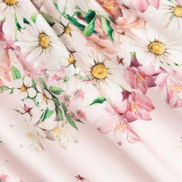 EIRENE-Pink Floral Satin Dress | Childrensalon Outlet