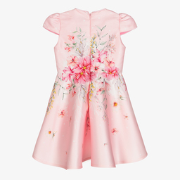 EIRENE-فستان ساتان لون زهري بطبعة ورود | Childrensalon Outlet