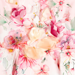 EIRENE-فستان ساتان لون زهري بطبعة ورود | Childrensalon Outlet