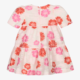EIRENE-Pink Jacquard Floral Dress | Childrensalon Outlet