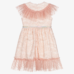 EIRENE-Pink Lace & Tulle Dress | Childrensalon Outlet