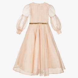 EIRENE-Розовое платье из органзы с блестками | Childrensalon Outlet