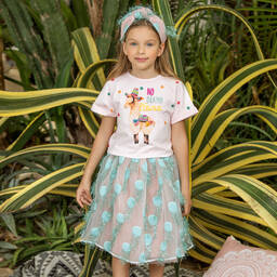 EIRENE-Pink Organza & Tulle Skirt | Childrensalon Outlet