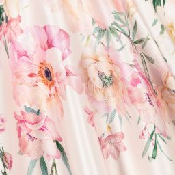 EIRENE-Розовая атласная юбка с цветами | Childrensalon Outlet