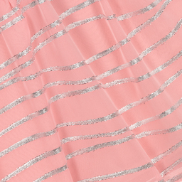 EIRENE-Pink & Silver Stripe Bow Dress | Childrensalon Outlet