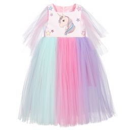 EIRENE-Pink Tulle Unicorn Dress | Childrensalon Outlet
