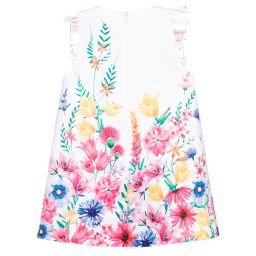 EIRENE-White & Pink Floral Dress | Childrensalon Outlet