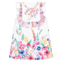 EIRENE-White & Pink Floral Dress | Childrensalon Outlet