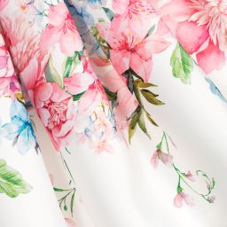 EIRENE-White & Pink Floral Skirt | Childrensalon Outlet