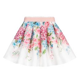 EIRENE-White & Pink Floral Skirt | Childrensalon Outlet