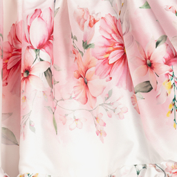 EIRENE-White & Pink Satin Dress  | Childrensalon Outlet