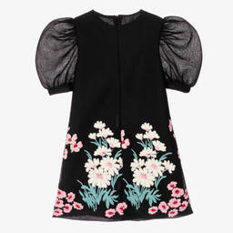 Elie Saab-Black Floral Embroidered Dress | Childrensalon Outlet