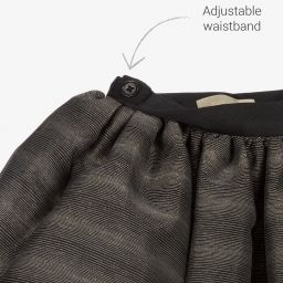 Elie Saab-Black Lurex Chiffon Skirt | Childrensalon Outlet