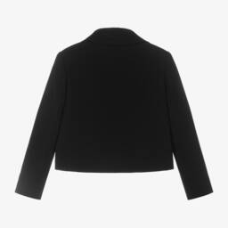 Elie Saab-Girls Black Crepe Jewel Jacket | Childrensalon Outlet