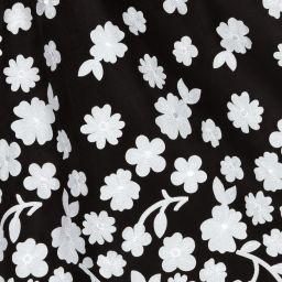 Elie Saab-Girls Black Floral Tulle Dress | Childrensalon Outlet