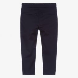 Elie Saab-Girls Blue Cotton Trousers | Childrensalon Outlet