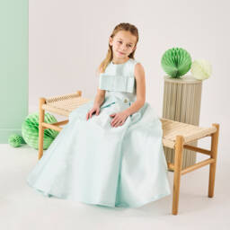 إيلي صعب-فستان حريري ساتان أنيق للبنات | Childrensalon Outlet