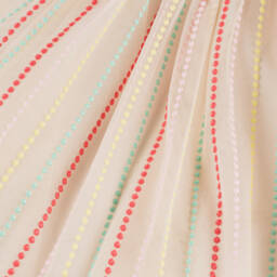 Elie Saab-Girls Embroidered Beige Tulle Gown | Childrensalon Outlet