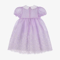 Elie Saab-Платье из органзы с цветочным узором лаванды для девочек | Childrensalon Outlet