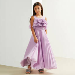 Elie Saab-Girls' Lilac Maxi Sleeveless Gown | Childrensalon Outlet