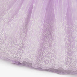 Elie Saab-Платье из органзы с цветочным узором для девочек лилового цвета | Childrensalon Outlet