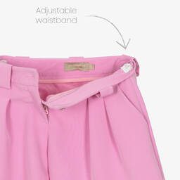 Elie Saab-Girls Pink Diamanté Pleated Shorts | Childrensalon Outlet