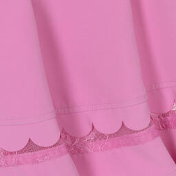 Elie Saab-Girls Pink Scalloped Crêpe Dress | Childrensalon Outlet