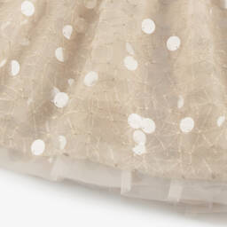 Elie Saab-Золотое блестящее платье из тюля для девочек | Childrensalon Outlet