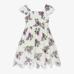 Elie Saab-Girls White Floral Dress | Childrensalon Outlet