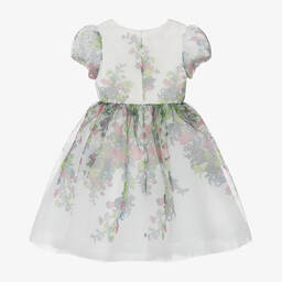 Elie Saab-Girls White Floral Organza Dress | Childrensalon Outlet