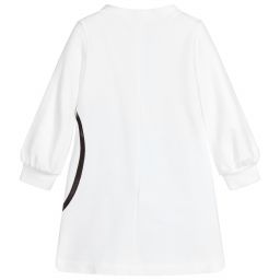 Elie Saab-Girls White Jersey Logo Dress | Childrensalon Outlet